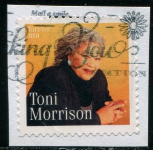 5757 US (63c) Toni Morrison SA, used on paper