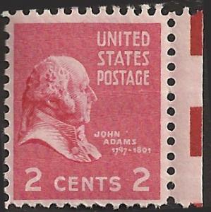 # 806 MINT NEVER HINGED JOHN ADAMS