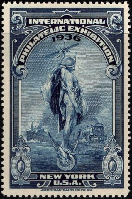 1936 US Poster Stamp International Philatelic Exhibition Set/4 Unused