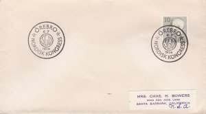 Sweden 1954 Orebro, Nordisk Kongress Cancel. On Cover EUROPA/Cept Related. Item.