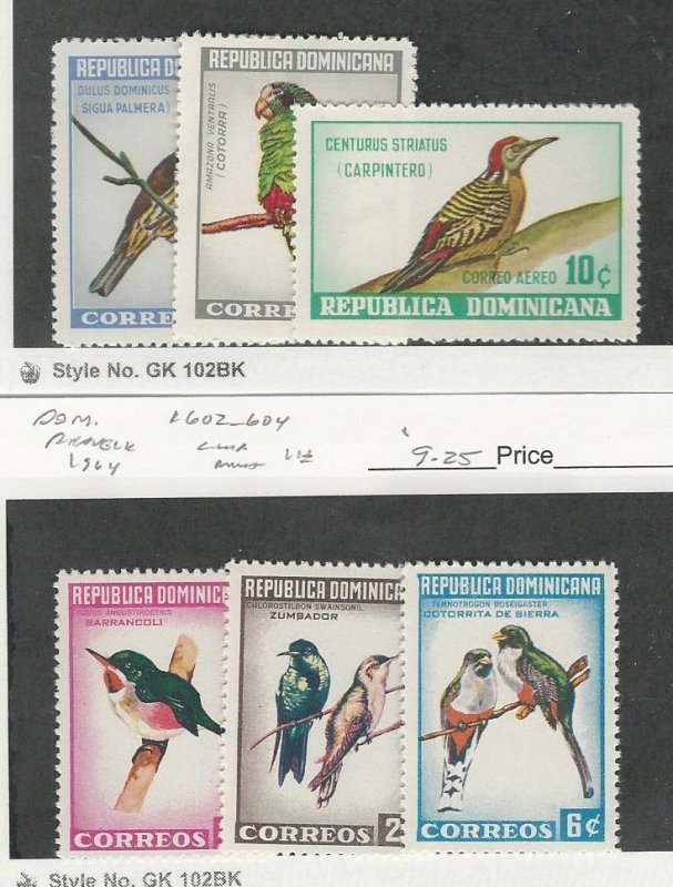 Dominican Republic, Postage Stamp, #596-7, C134 Mint NH, 602-4 LH, JFZ