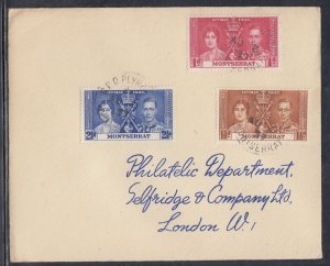 Montserrat Scott 89-91 FDC - 1937 Coronation Issue