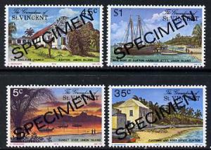 St Vincent - Grenadines 1976 Union Island #1 set of 4 opt...