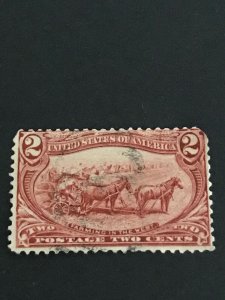 Scott # 286 2 C. Copper Red Trans- Missi. 1898 Used N/G