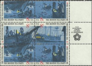 # 1480-1483 MINT NEVER HINGED BOSTON TEA PARTY