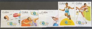 CUBA 1992 WORLD ATHLETICS SET SG3754/8 UNMOUNTED MINT