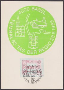 SWITZERLAND - 1983 METER FRANKED SPECIAL POSTCARD WITH CANCELLATION