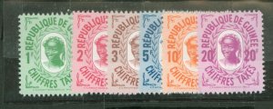 Guinea #J36-41 Mint (NH) Single (Complete Set)