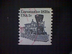 United States, Scott #1897A, used(o), 1982, Locomotive of the 1870s, 2¢, black