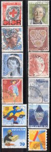 Switzerland - small collection of 12 used stamps Lot # 71