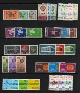 Cyprus - (33) Europa /1966-70 MH/MLH/MNH (2 used)         -         Lot 0123061