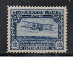 Canada Newfoundland Sc 156 1928 15 c Airplane stamp mint