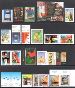 2003 EUROPA CEPT, full vintage, 60 countries, 112 values + 2 sheets, MNH**