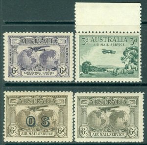 EDW1949SELL : AUSTRALIA 1929-34 Scott #C1-3, CO1 Very Fine, Mint OG. Catalog $69