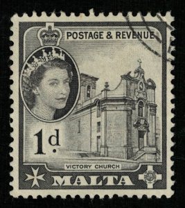 1956-1964, Elizabeth II, Malta, 1d (T-9935)