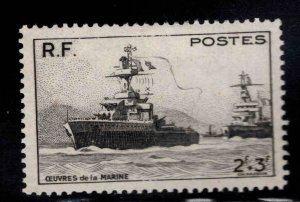 FRANCE Scott B204 MH*  Warships stamp