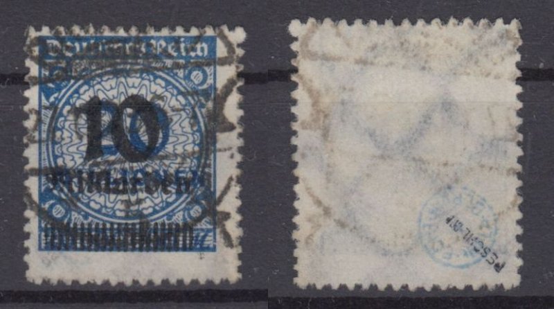 Germany 1923 Sc# 320 Mi# 335 B used signed BPP (1660)