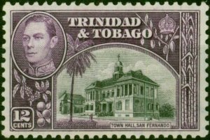 Trinidad & Tobago 1944 12c Black & Slate-Purple SG252a Fine MM (2)