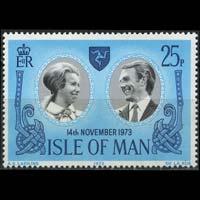 ISLE OF MAN 1973 - Scott# 35 Royal Wedding Set of 1 LH