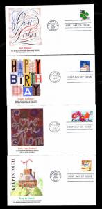 1987 U.S. #2267-74 Special Occasions First Day Covers - Lot of 8 Covers (E#4869)