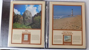 America's National Parks Commemorative 15 Mint Stamp Panels Collection in Album