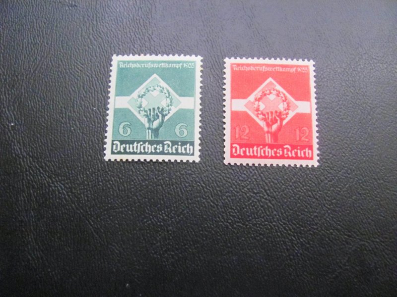 GERMANY 1935 MNH SC# 454-5  SWASTICA $154 (113)