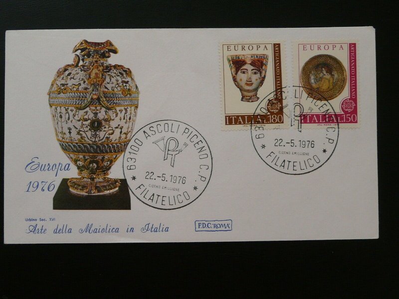 Europa Cept 1976 pottery FDC Italy 87362