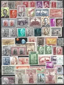 COLLECTION LOT 21750 SPAIN  61 AC STAMPS