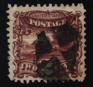 Scott #113 VF - 2c Brown - Post Horse and Rider - Used - 1869