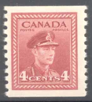 Canada ~ #281 ~ 4c George VI - War Issue Coil ~ MH