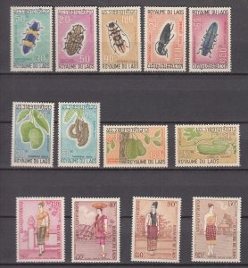 J42454 Stamps 3 different laos complete sets mnh #171-77, 294-5,c114-5