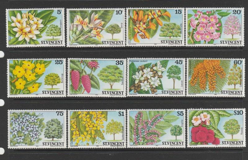 St Vincent 1984 Flowering Trees Defs UM/MNH SG 764/75