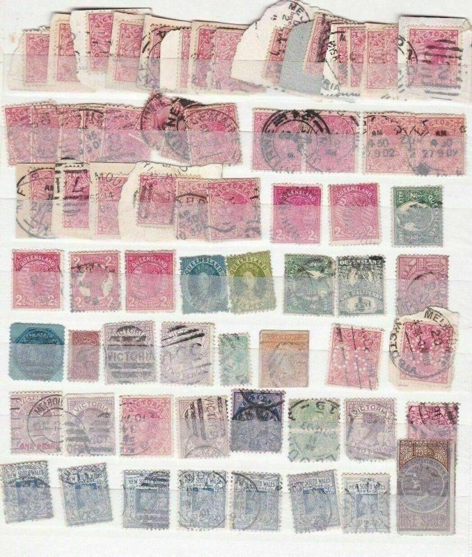 MIXED  AUSTRALIA  EARLY STAMPS UNCHECKED  R 2273