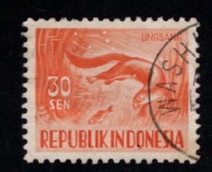 Indonesia Scott 450 Used Otter stamp