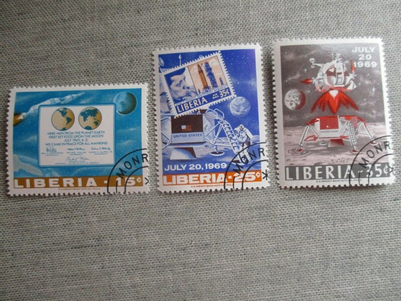 Liberia, Scott#499-501, used