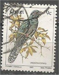 CISKEI, 1981, used 9c, Birds, Scott 13