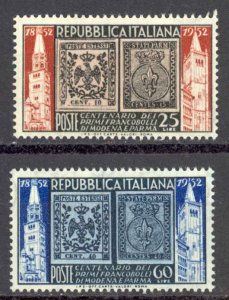 Italy Sc# 602-603 MH 1952 1st Postage Modena & Parma