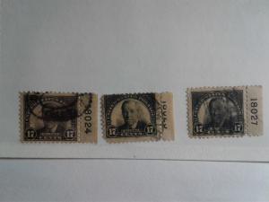 SCOTT # 623 USED COLLECTION OF 6 STAMPS WITH PLATE BLOCK NUMBERS !! VERY NICE