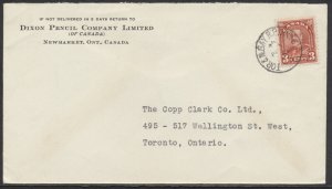 1932 RPO Postmark TOR & N BAY RPO No6/. on Dixon Pencil Co CC Cover