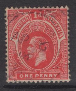 SOUTHERN NIGERIA SG46 1912 1d RED FINE USED