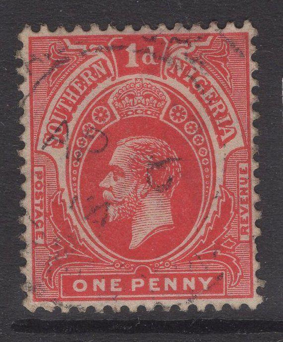 SOUTHERN NIGERIA SG46 1912 1d RED FINE USED