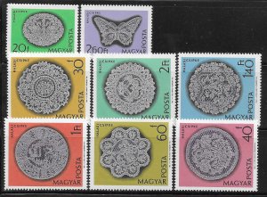Hungary 1964 Lace Design Sc 1570-1577 MNH A3051