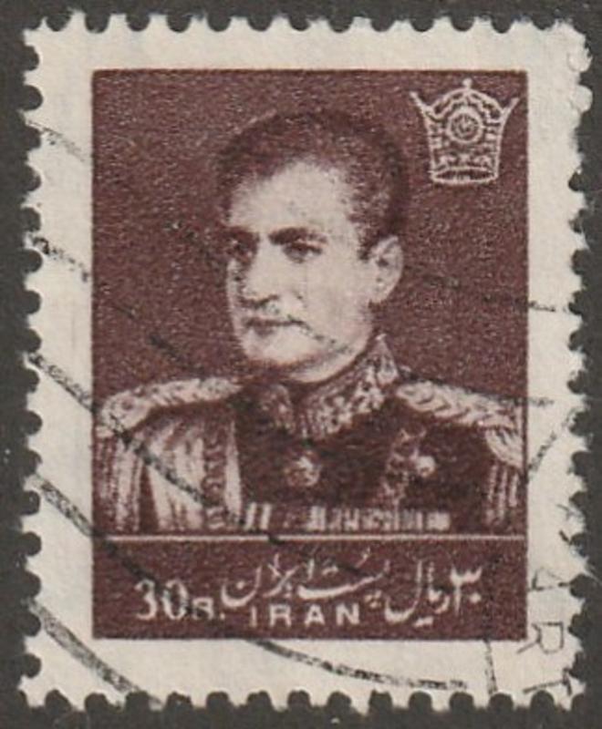 Persian stamp, scott# 1148, used, Cocolate brown, HR, big margins, #1148