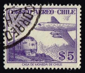 Chile #C183 Train and Plane; Used at Wholesale