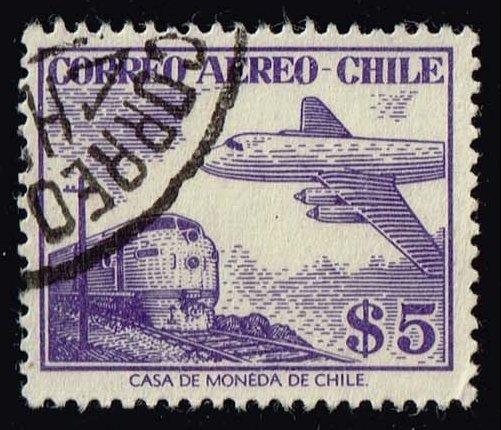 Chile #C183 Train and Plane; Used at Wholesale