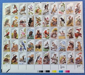 USA - Scott 2335a, 2286-2335 - MNH sheet of 50 -  22ct wildlife - 1987