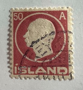 Iceland 1912 Scott 95 used - 50a, King Frederik VIII