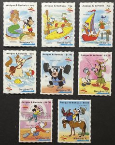 Antigua and Barbuda 1992 MNH Stamps Scott 1529-1536 Sport Olympic Games Disney