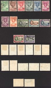 Gold Coast 1938-43 SG 120/32 KGVI defins set of 13 used cat 70 pounds