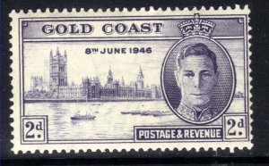 Gold Coast 1946 KGV1 2d Victory Umm SG 133 Pfs 13 1/2 x 14 CV £28 ( M1443 )